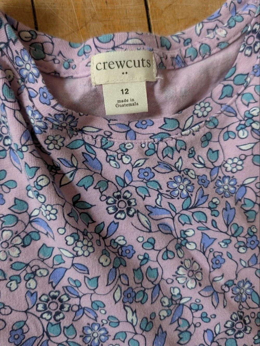 Crewcuts Pink Floral Tiered Long-Sleeve Dress
